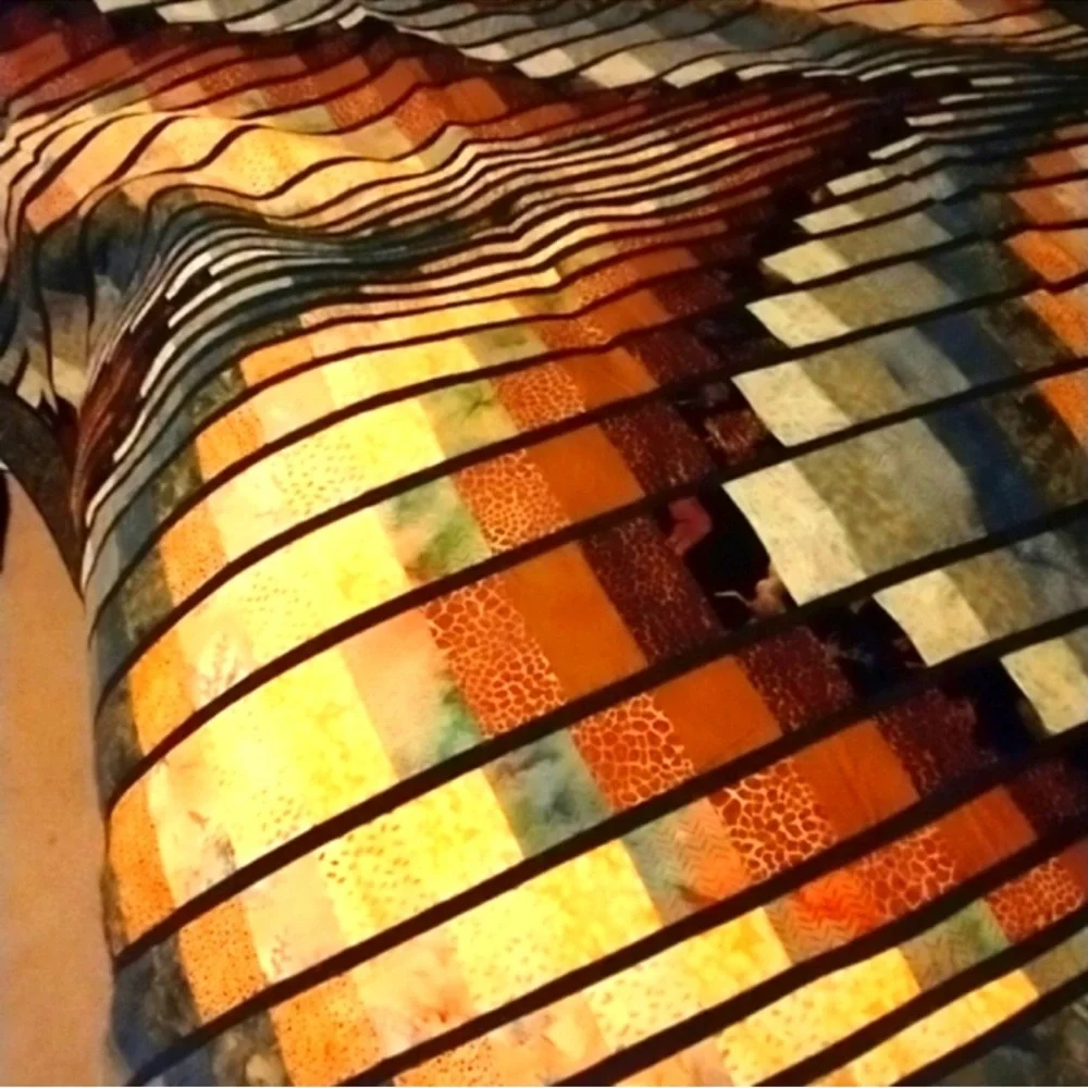 Artistic Safari double sided handmade quilt large